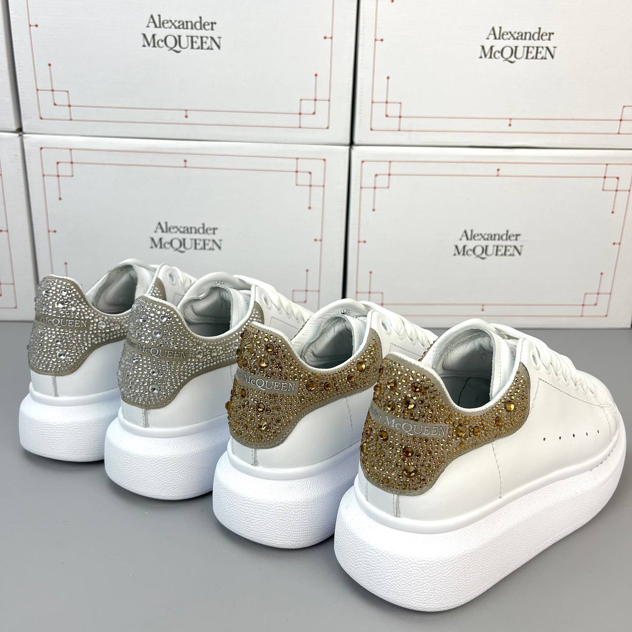 Alexander McQueen Sneakers Sarı - Kahve Taşlı