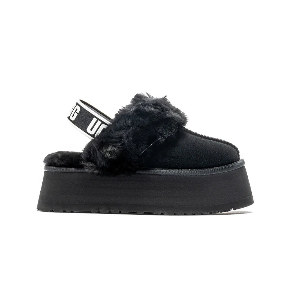 UGG Funkette Siyah Platform Sandalet