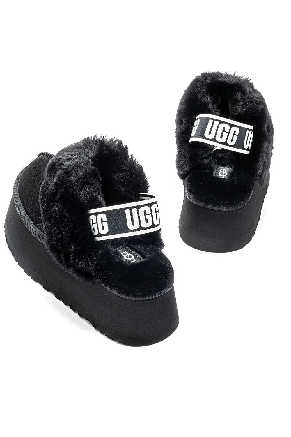 UGG Funkette Siyah Platform Sandalet