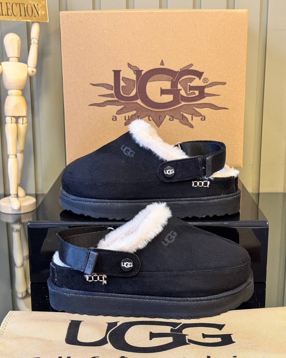 UGG Platinum Mini Suede Platform Siyah Boots