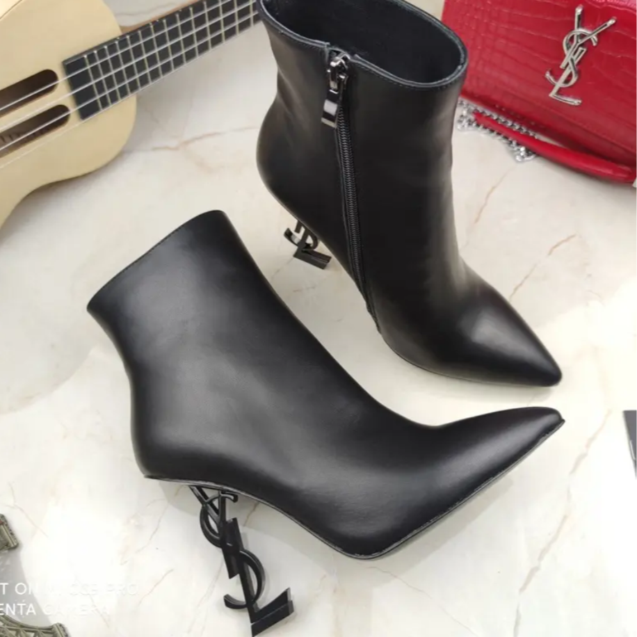 Saint Lauren ‘Opyum’ Heeled Ankle Siyah Boots